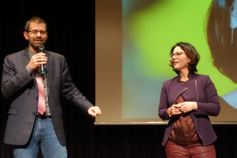Landrat Jens Marco Scherf und Annalena Baerbock im Bürgerzentrum Elsenfeld – Wir gemeinsam