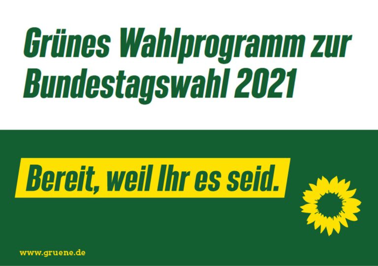 Grünes Wahlprogramm zur Bundestagswahl 2021